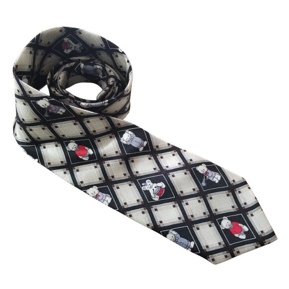 Daniel & Ellissa Other - Daniel & Ellissa Men's Novelty Print Bear Silk Tie